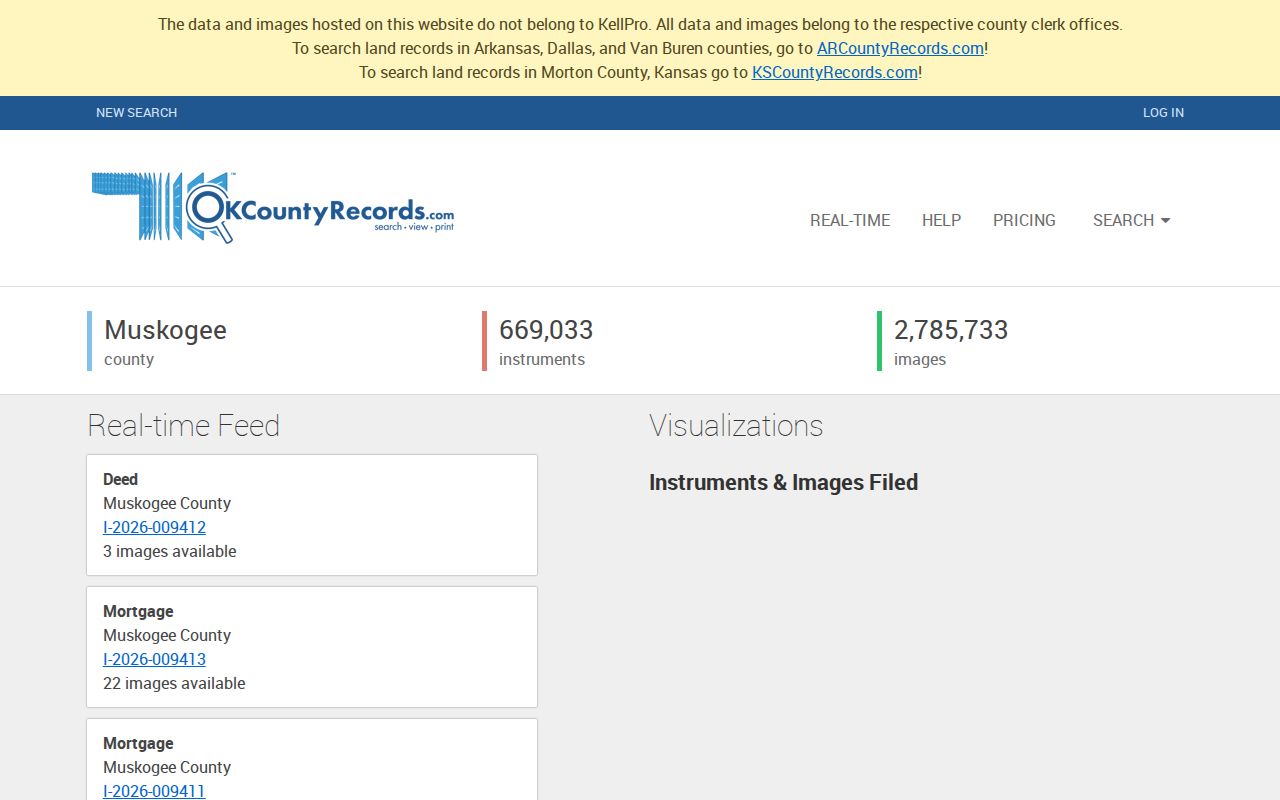 Muskogee residents directory County Clerk real-time records