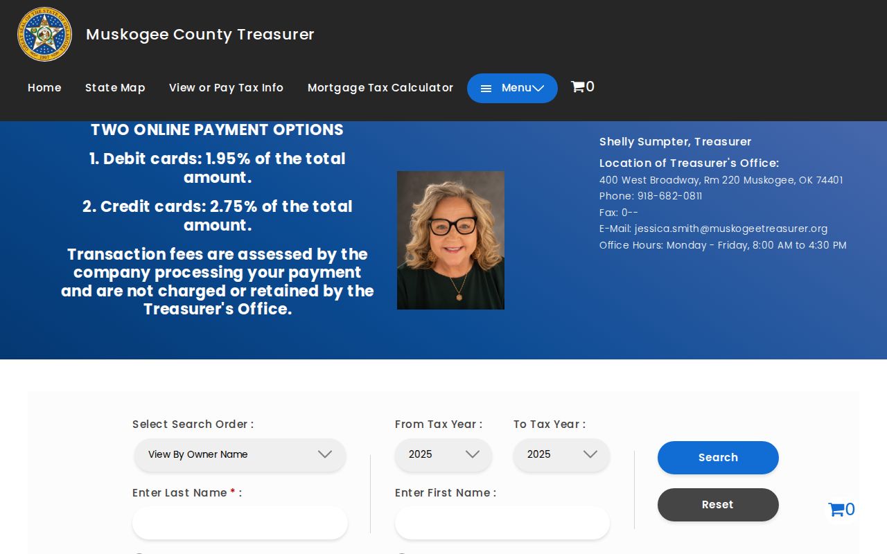 Muskogee street directory tax-roll search controls