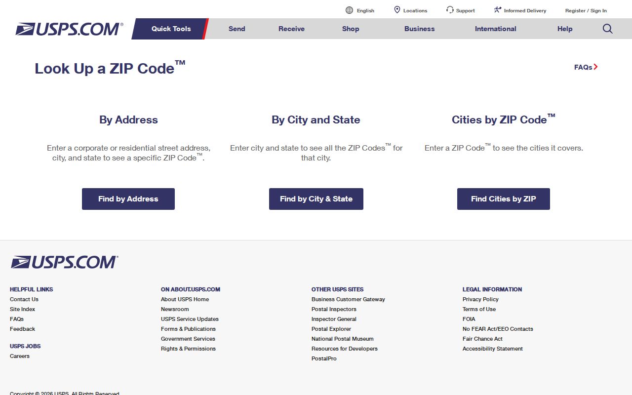 Muskogee ZIP code directory USPS lookup interface